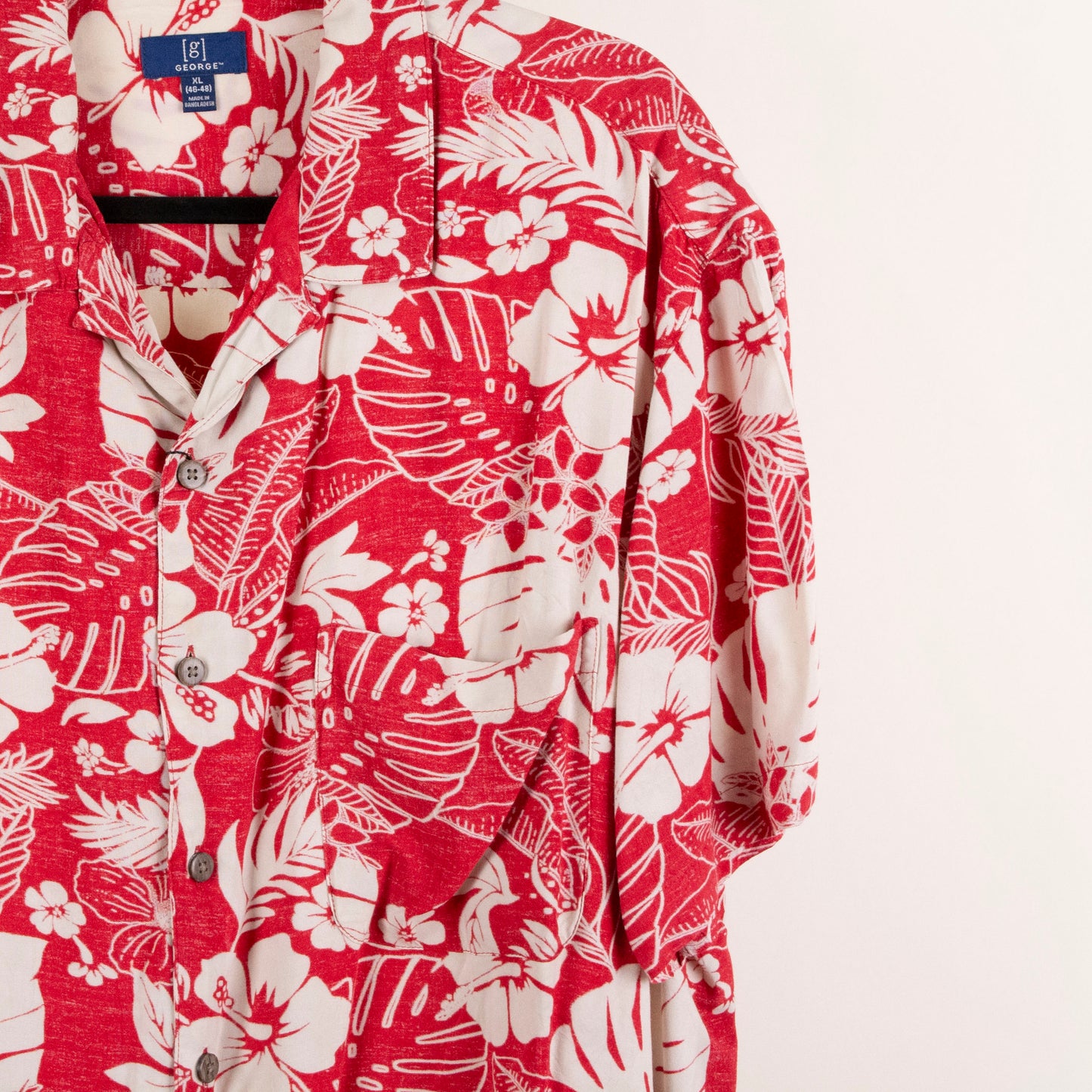 Camisa hawaiana rojo (XL) George