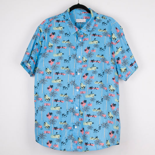Camisa hawaiana azul (XL) Cotfan&Co