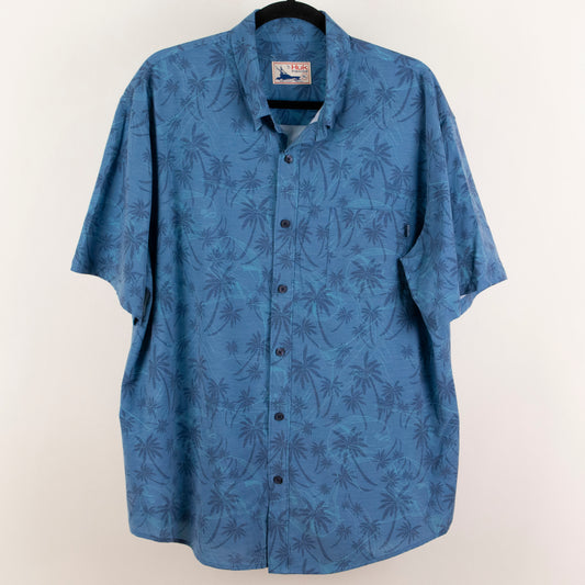 Camisa hawaiana azul (XL) Huk Fishing