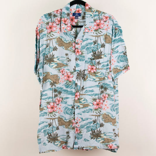 Camisa hawaiana azul (L) George