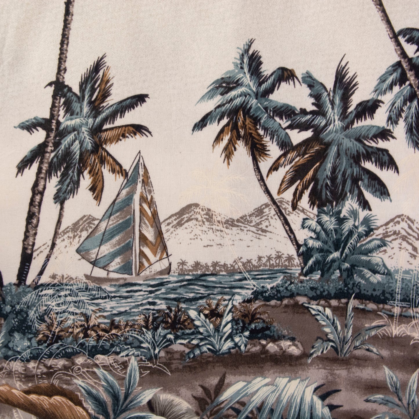 camisa hawaiana beige (M) Windham Pointe