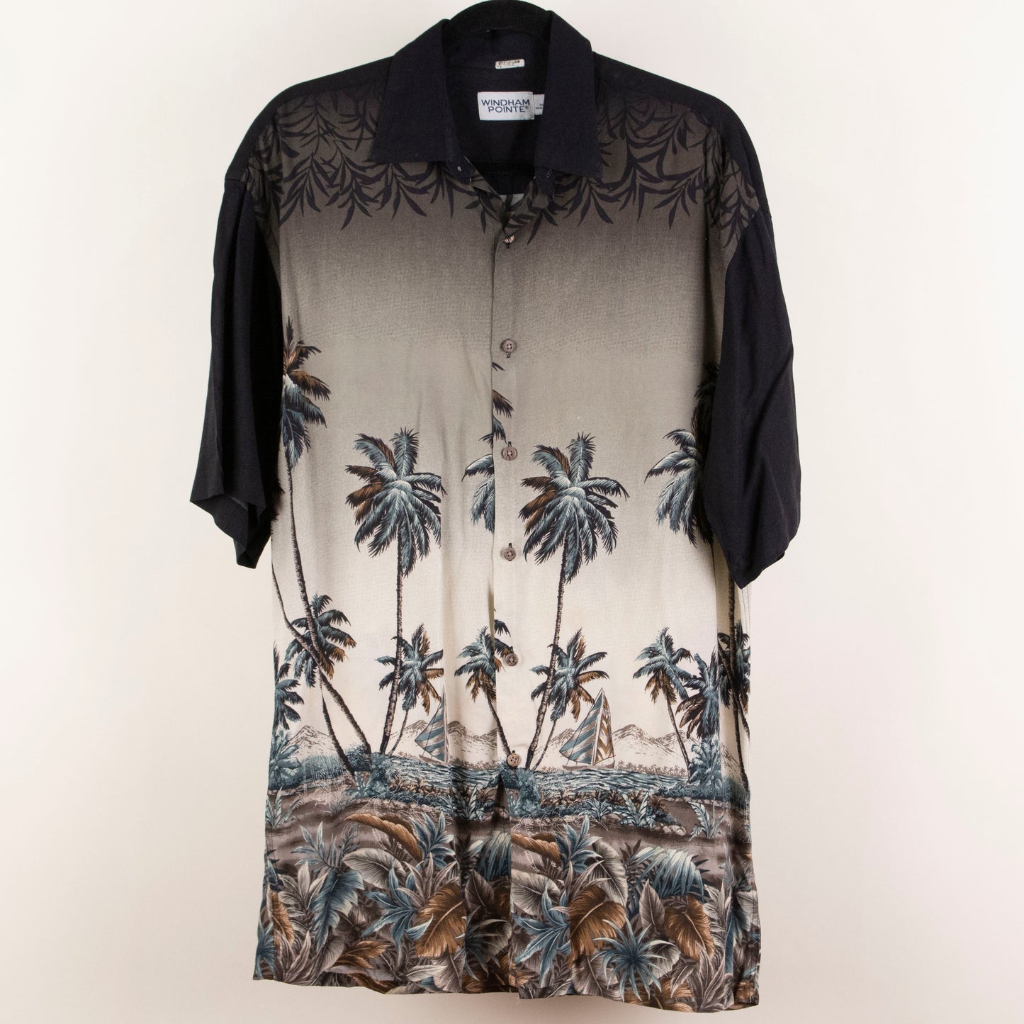 camisa hawaiana beige (M) Windham Pointe