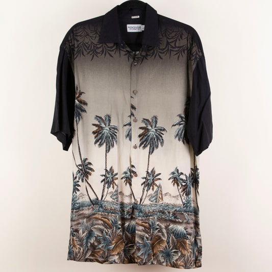 camisa hawaiana beige (M) Windham Pointe