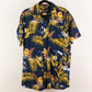 Camisa hawaiana azul marino (XL) Straight Faded