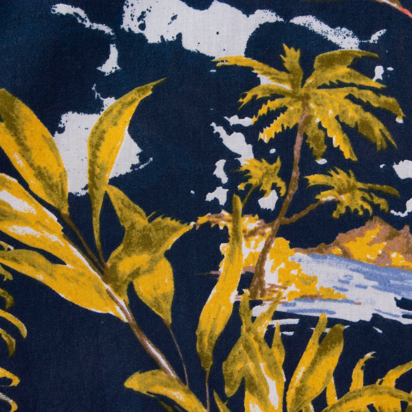 Camisa hawaiana azul marino (XL) Straight Faded