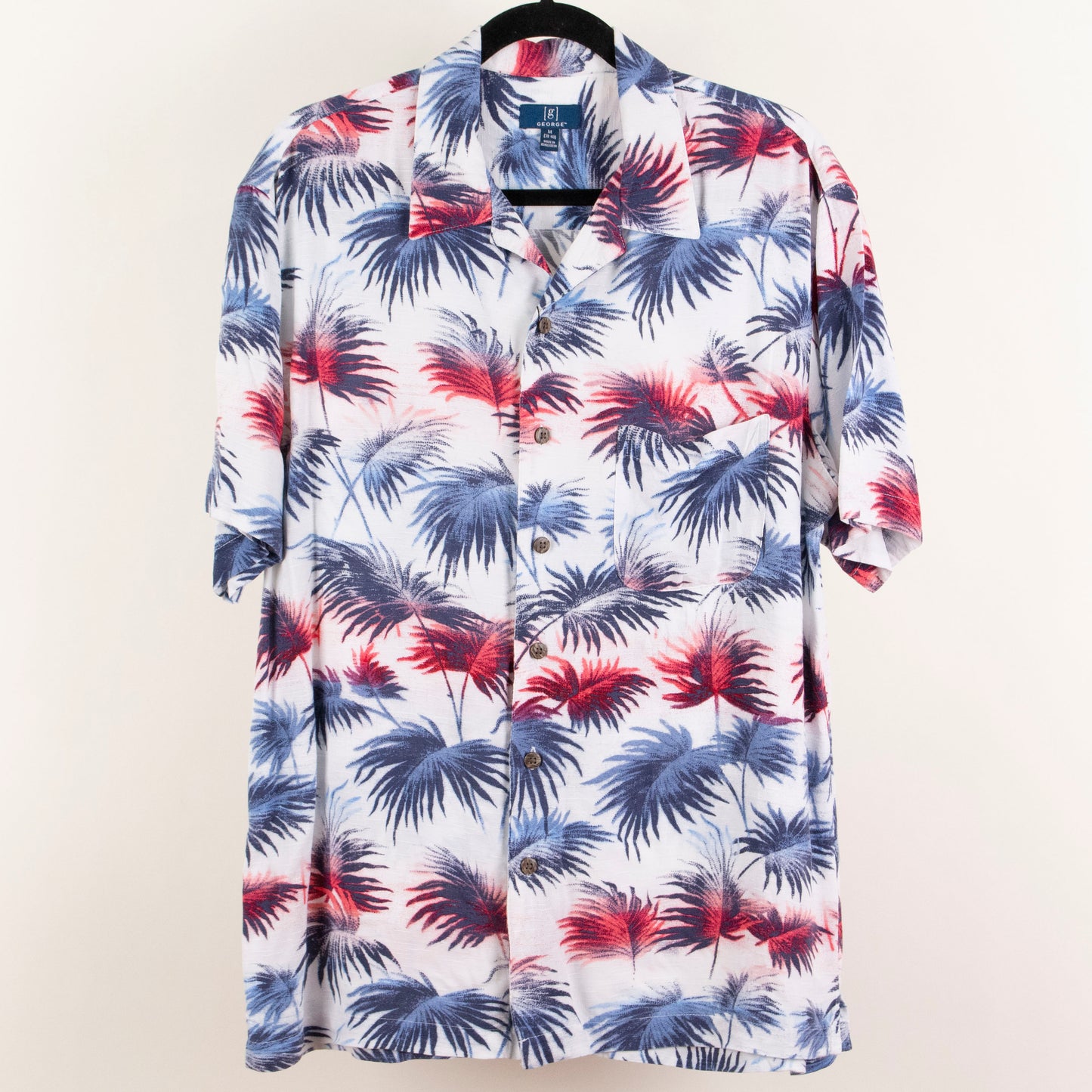 Camisa hawaiana blanco (M) George