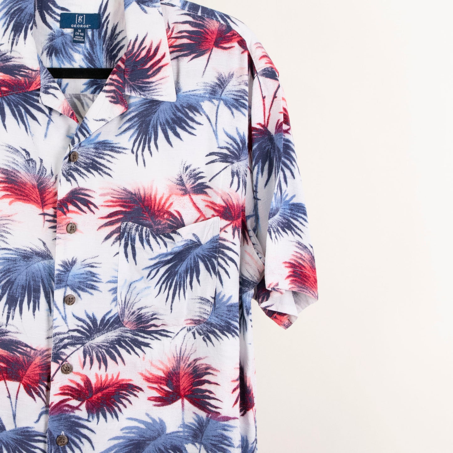 Camisa hawaiana blanco (M) George