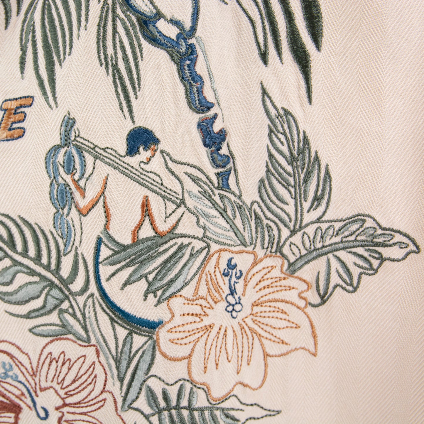 Camisa hawaiana beige (L) Tommy Bahama