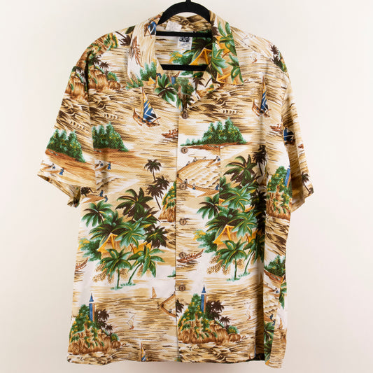 Camisa hawaiana beige (XL) Kennington