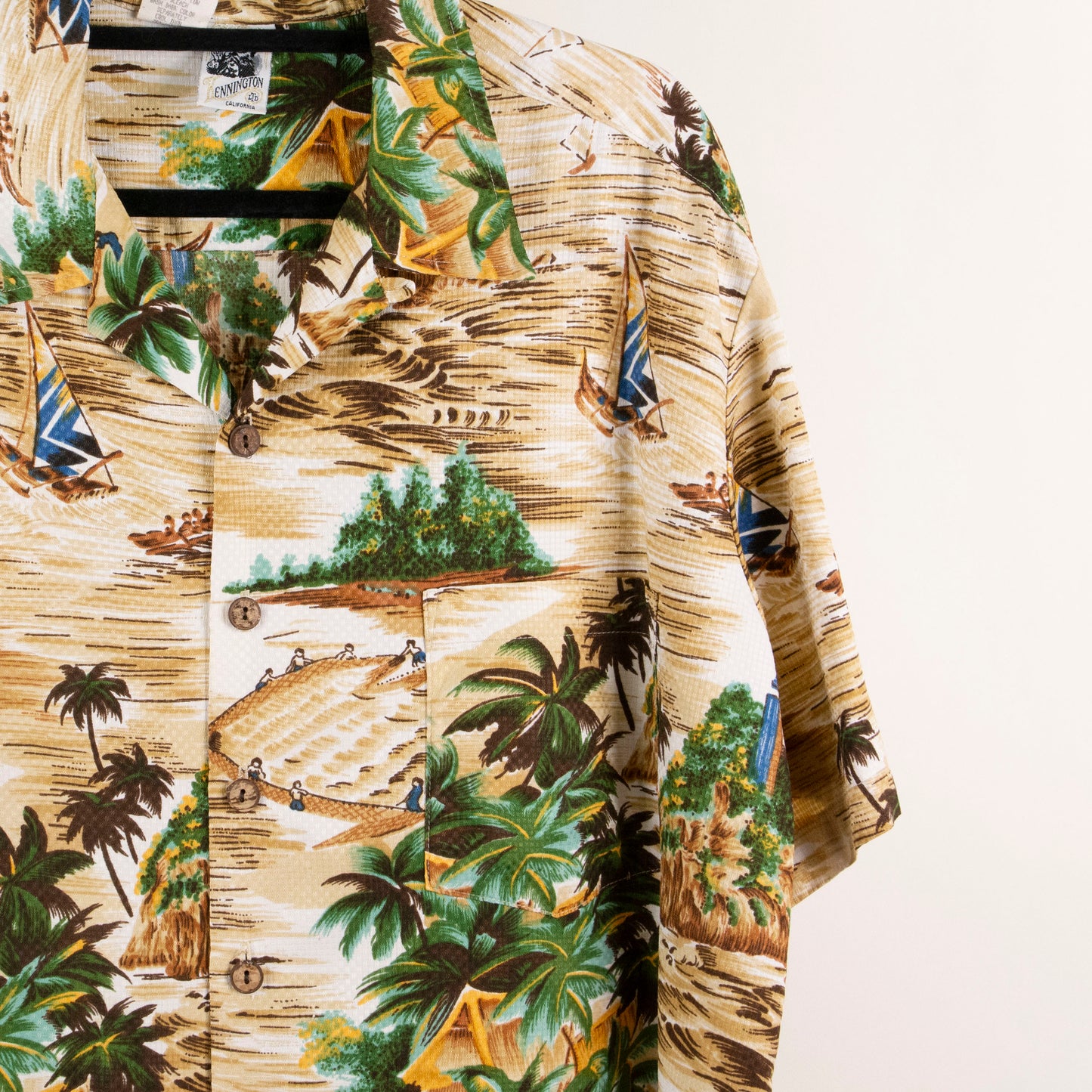 Camisa hawaiana beige (XL) Kennington
