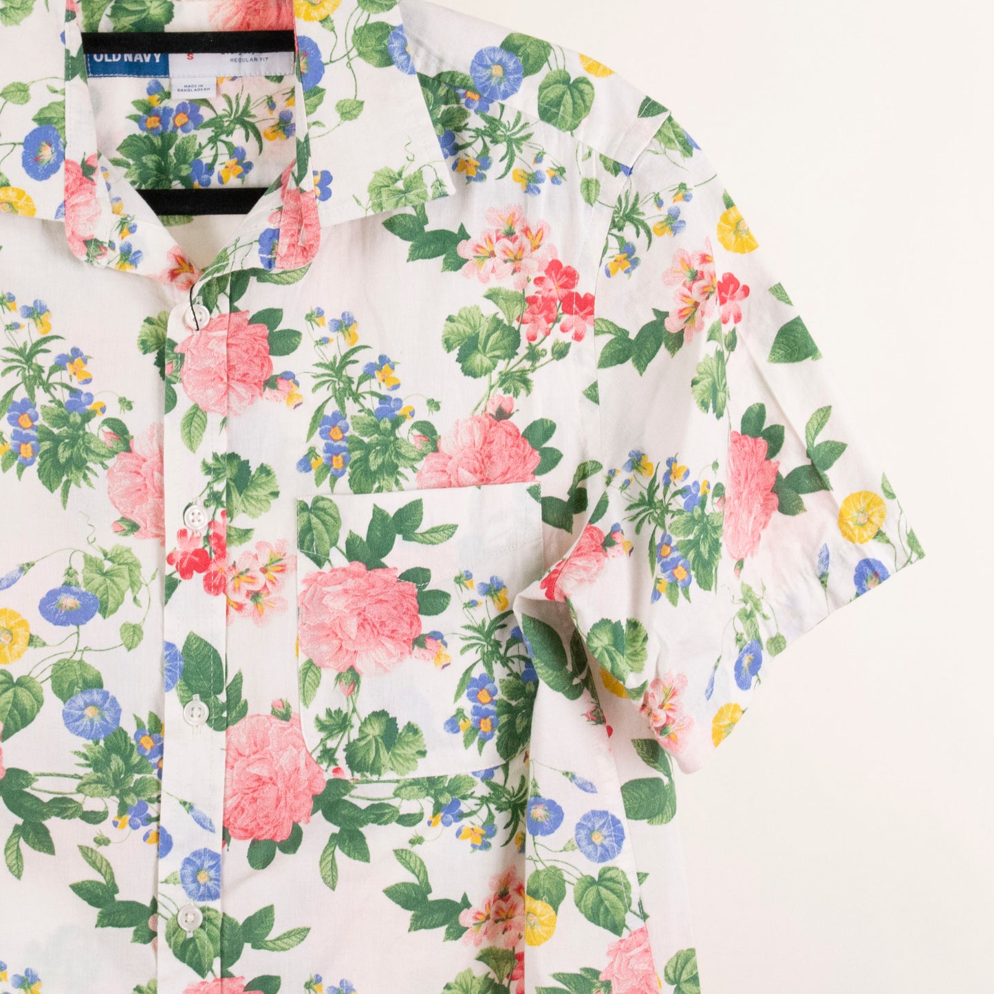 Camisa estampada blanco (S) Old Navy