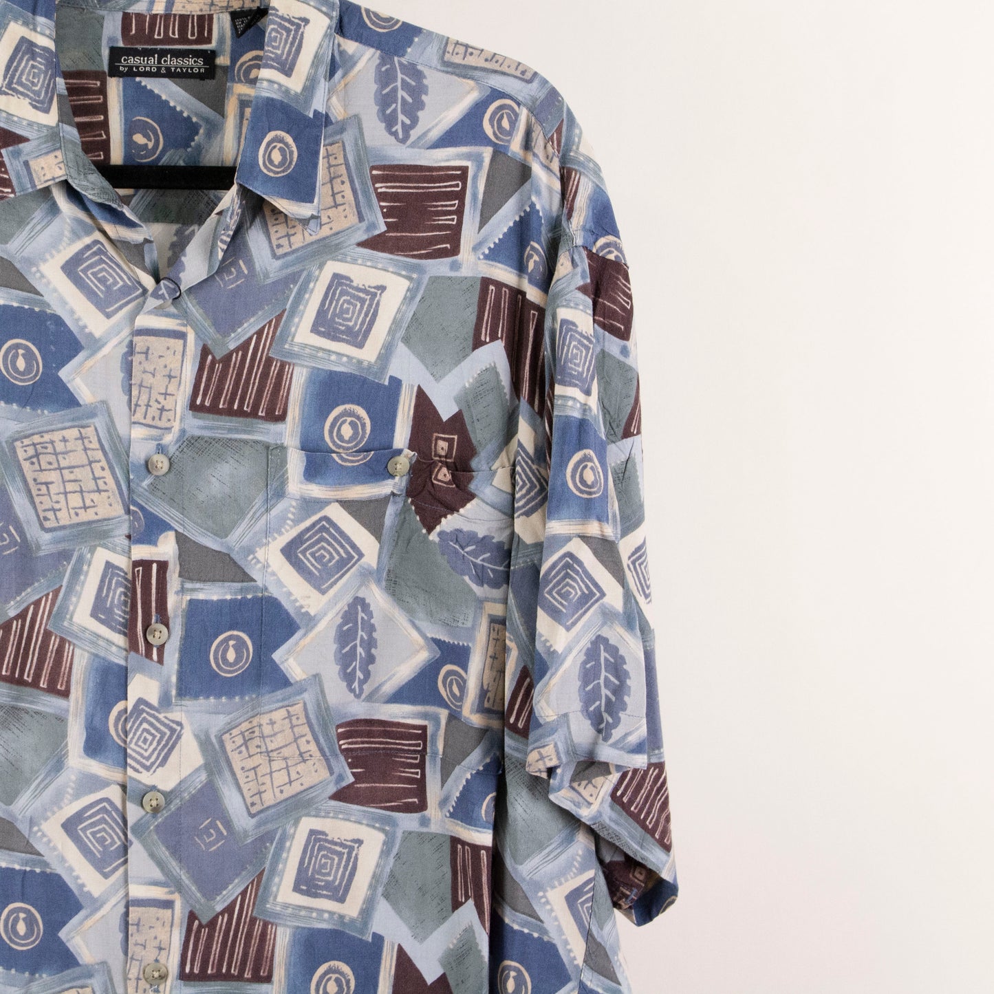 Camisa estampada azul (L) Casual classics