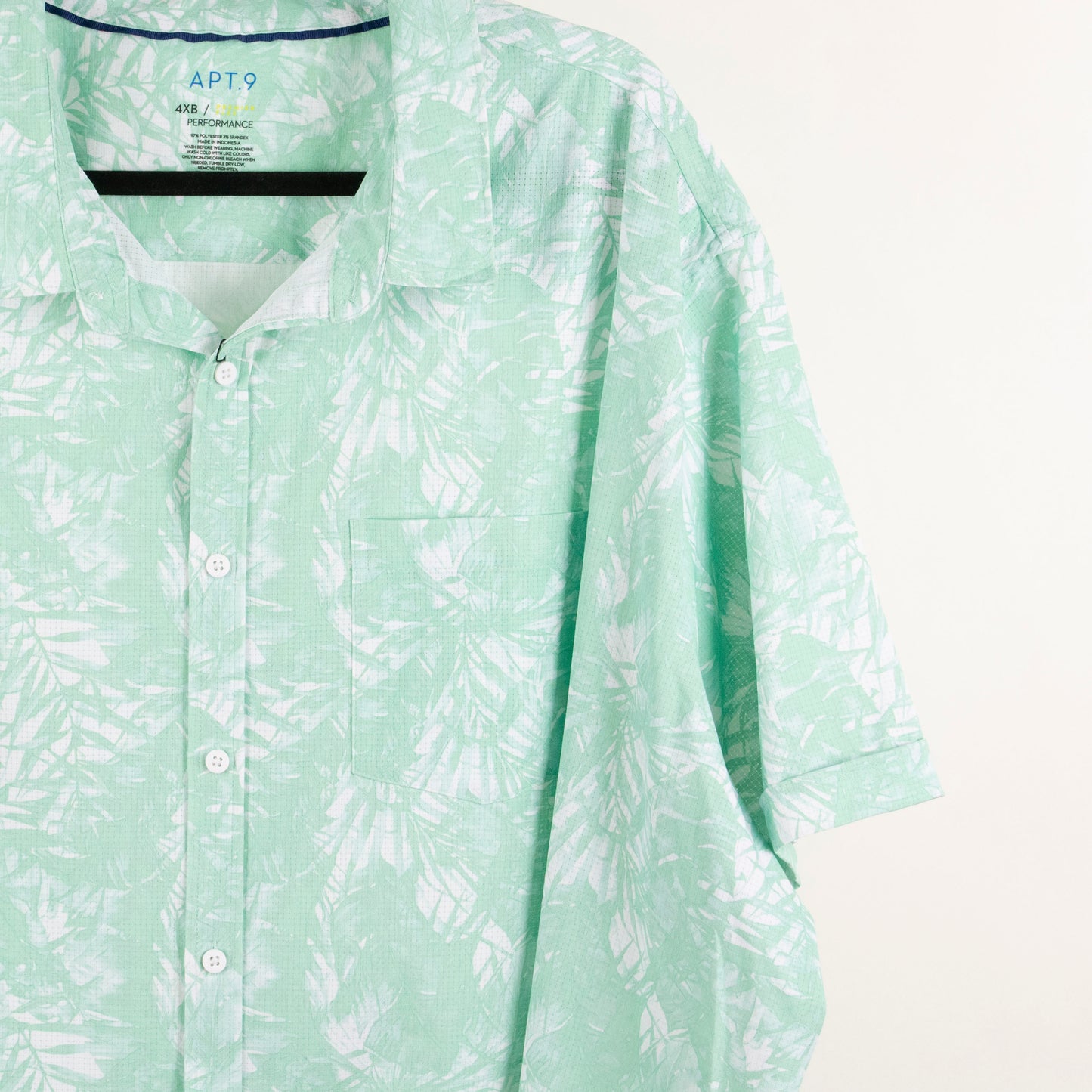 Camisa hawaiana verde (4XL) Premier Flex