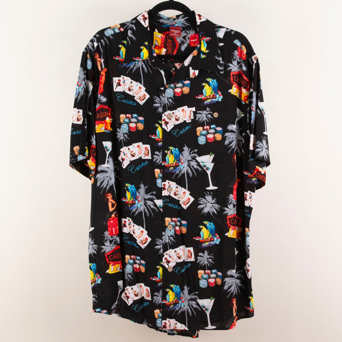 Camisa hawaiana negro (XL) Junction West