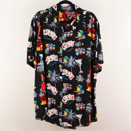 Camisa hawaiana negro (XL) Junction West
