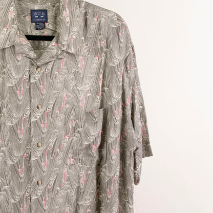 Camisa estampada verde (L) BCS