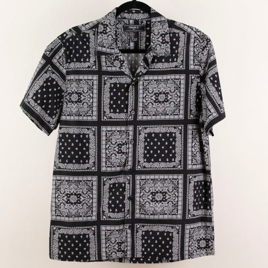 Camisa estampada negro (L) Forever 21