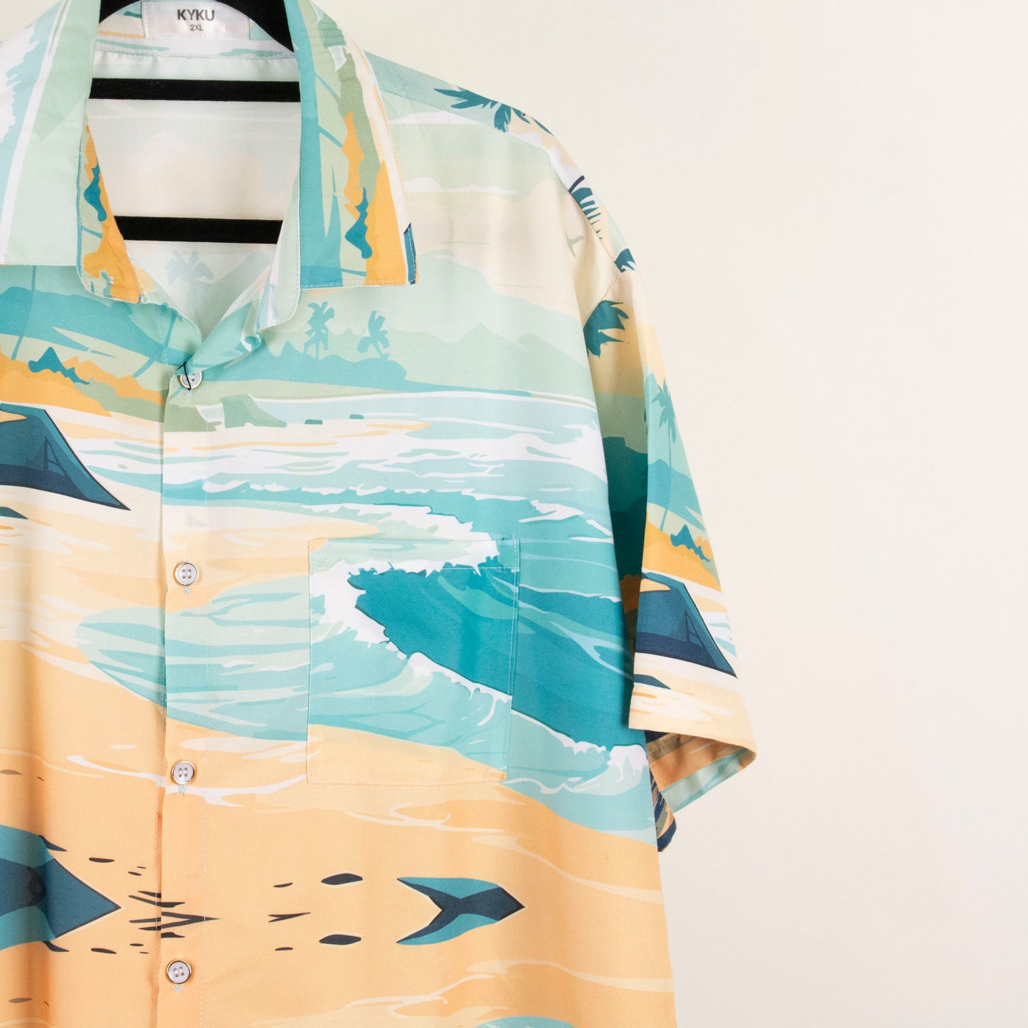 Camisa hawaiana multicolor (2XL) Kyku