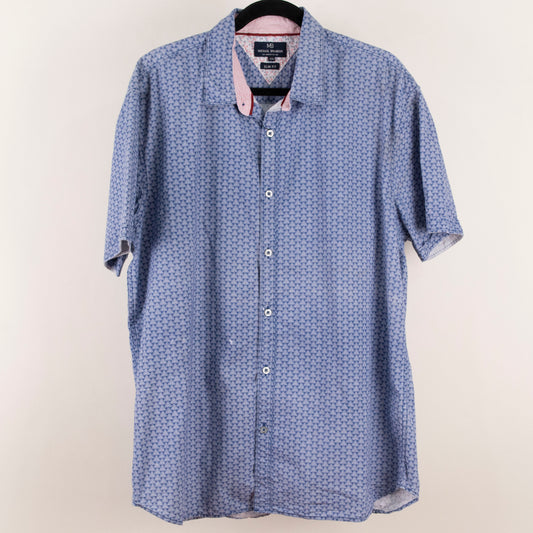 Camisa estampada azul (2XL) Michael Brandon