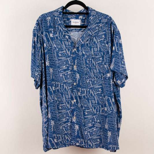Camisa estampada azul (2XL) Goodfellow