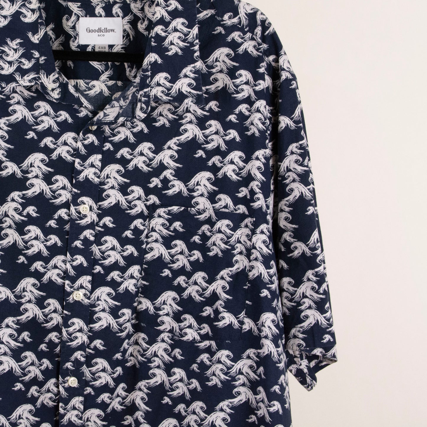 Camisa estampada azul marino (4XL) Goodfellow