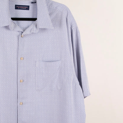 Camisa estampada azul (2XL) Roundtree & Yorke
