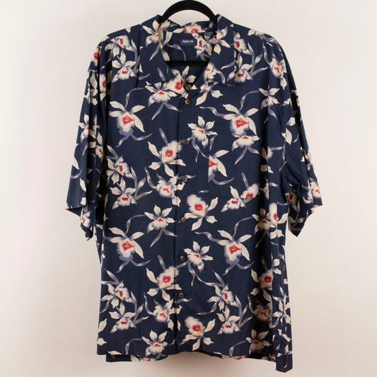 Camisa estampada azul marino (2XL) Arrow