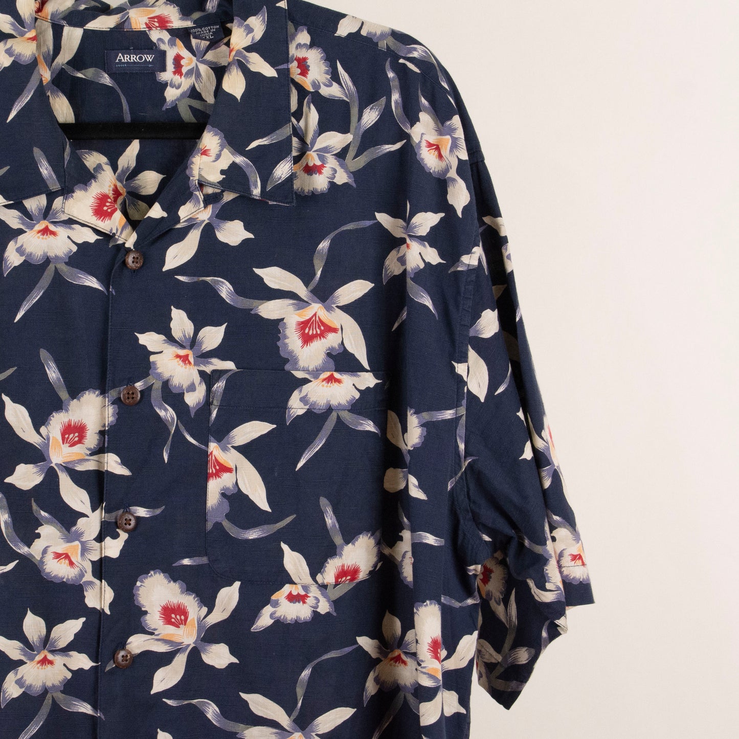 Camisa estampada azul marino (2XL) Arrow