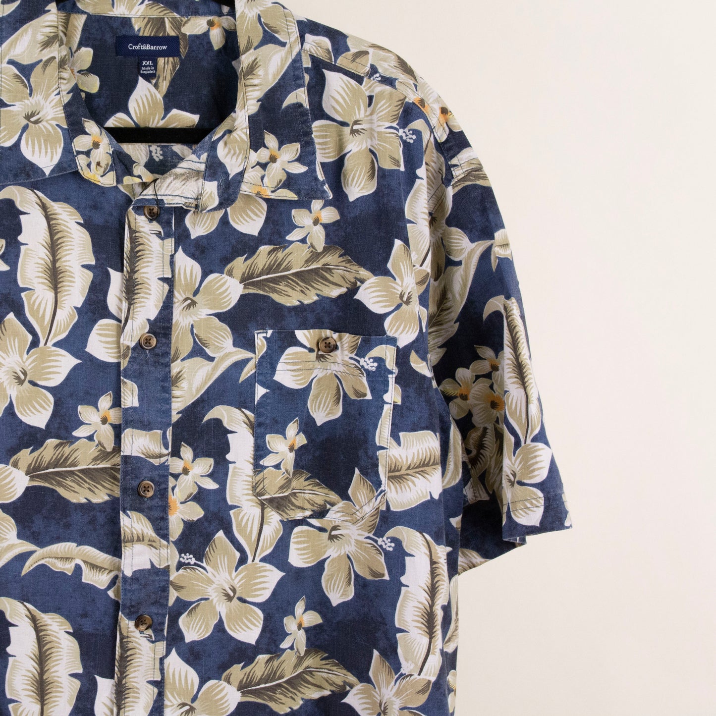 Camisa hawaiana azul marino (2XL) Croft&Barrow