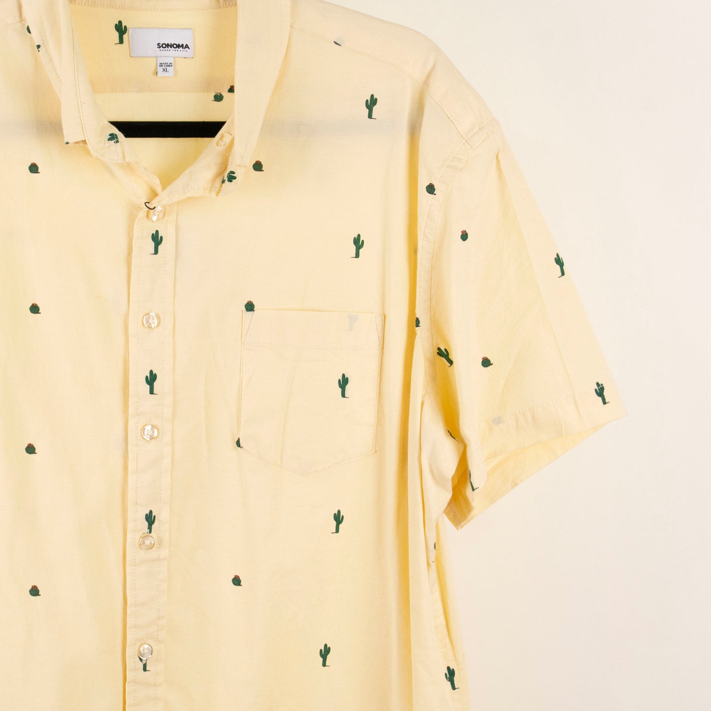 Camisa estampada amarillo (XL) Sonoma