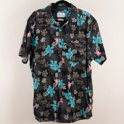 Camisa hawaiana negro (2XL) Hubley Brand