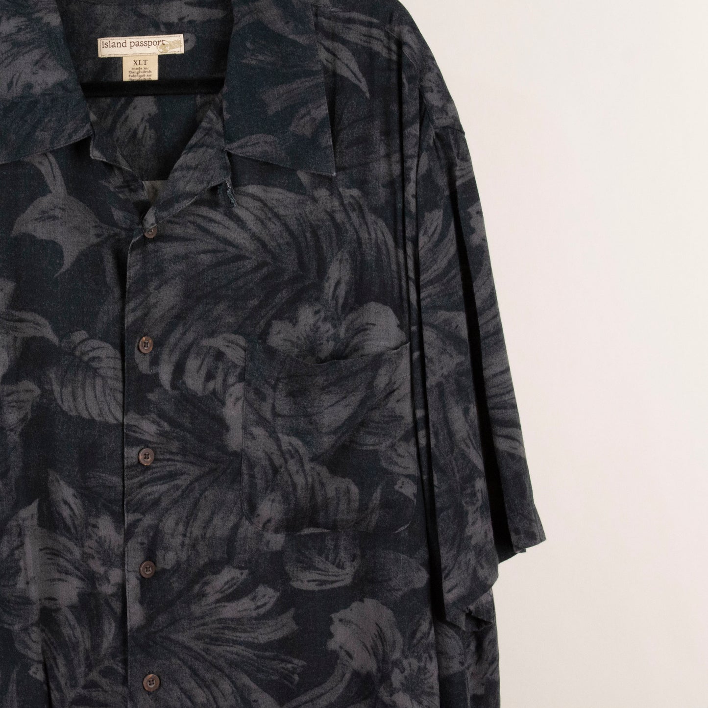 Camisa estampada negro (XL) Island passport