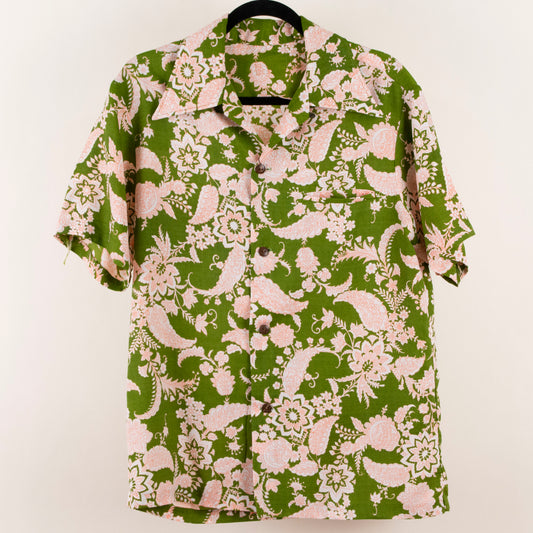 Camisa estampada verde (M)