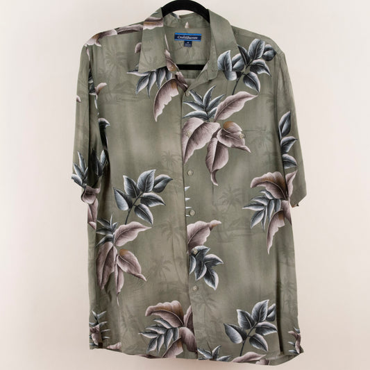 Camisa hawaiana verde (M) Croft&Barrow
