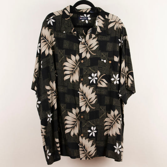 Camisa hawaiana negro (3XL) Puritan