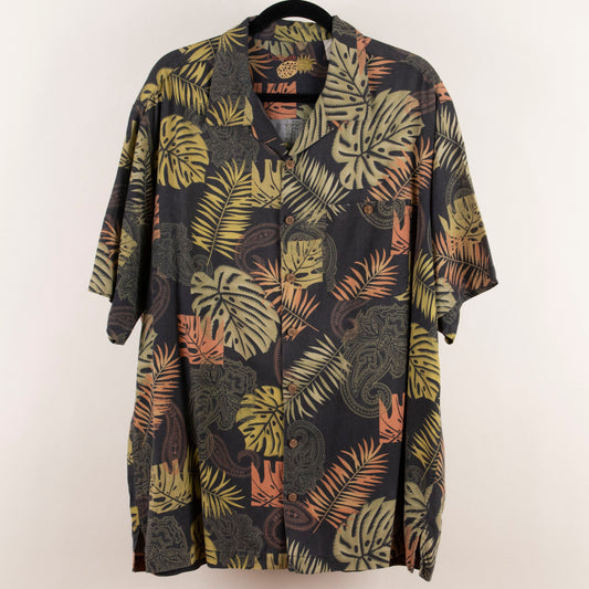 Camisa hawaiana negro (XL) Caribbean