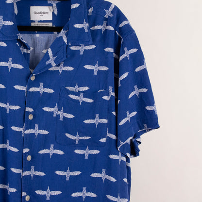 Camisa estampada azul (XL) Goodfellow