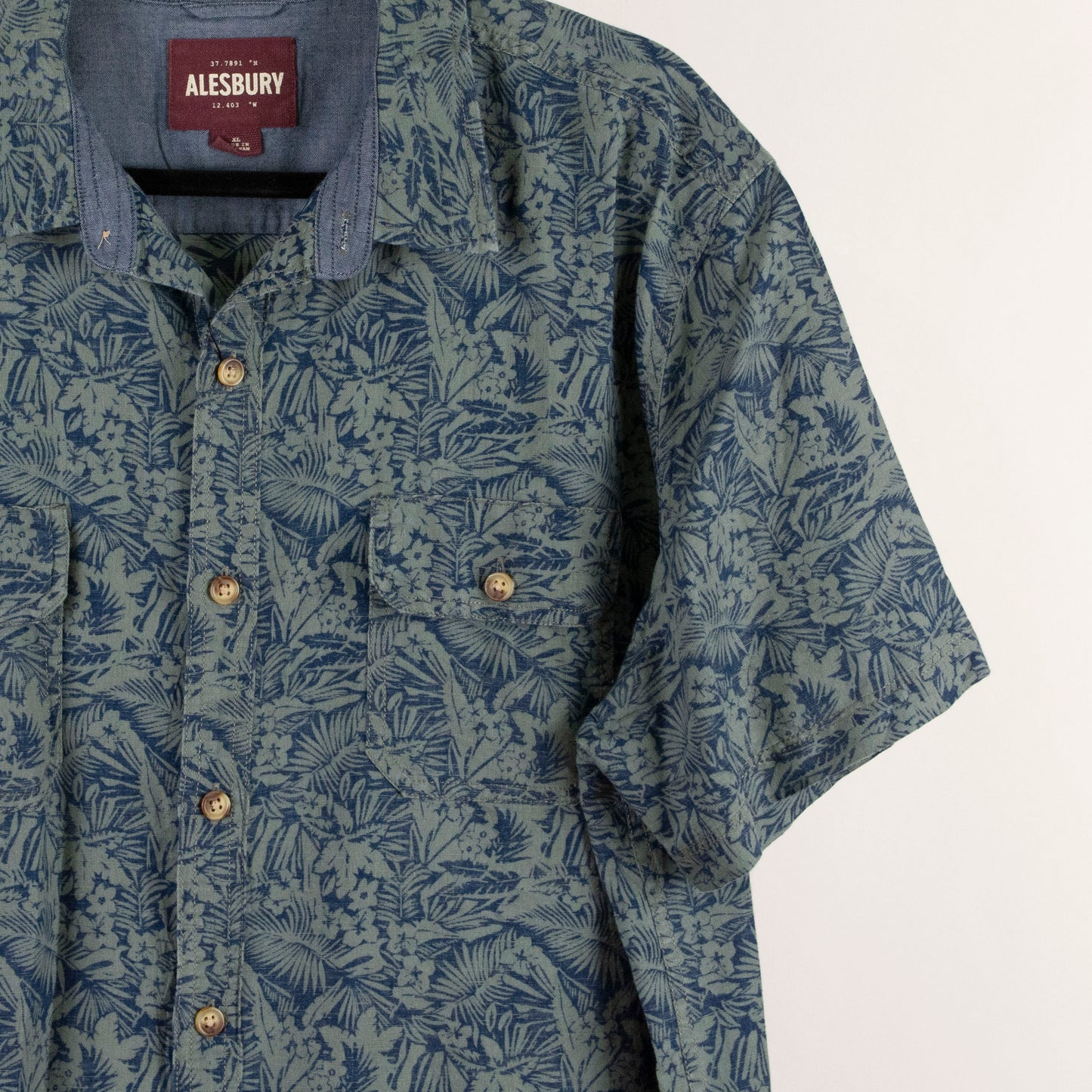 Camisa hawaiana verde (XL) Alesbury