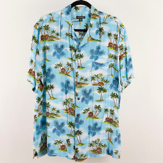 Camisa hawaiana azul (XL) George
