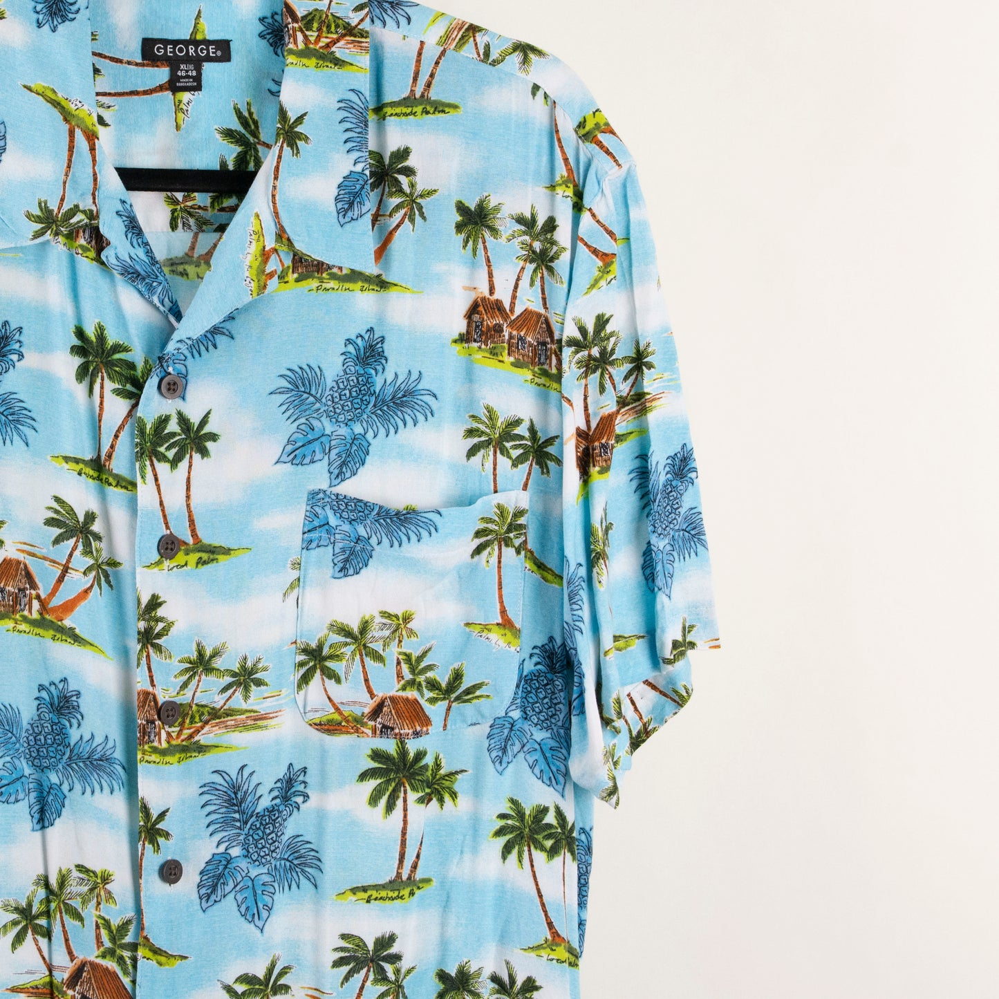 Camisa hawaiana azul (XL) George