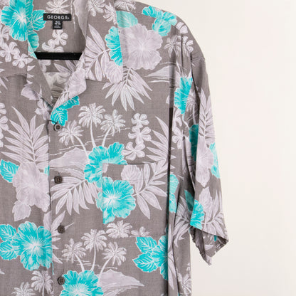 Camisa hawaiana gris (XL) George
