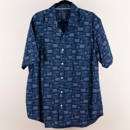 Camisa estampada azul marino (XL) Arrow