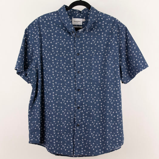 Camisa estampada azul marino (XL) Goodfellow