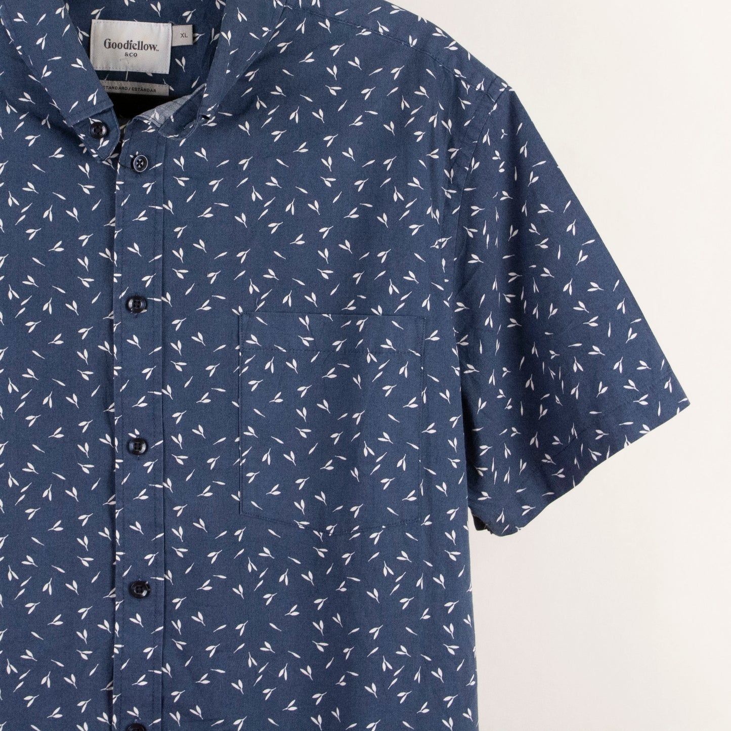 Camisa estampada azul marino (XL) Goodfellow