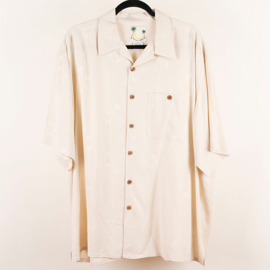 Camisa hawaiana beige (2XL) Banana Cabana