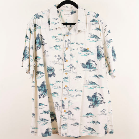 Camisa hawaiana blanco (2XL) Croft&Barrow
