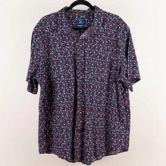 Camisa estampada azul marino (2XL) George