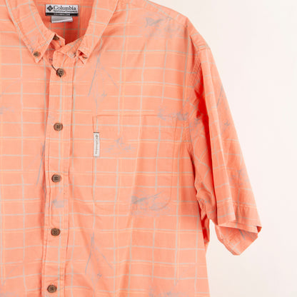 Camisa hawaiana naranja (XL) Columbia