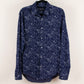 Camisa estampada azul marino (M) Zara Man