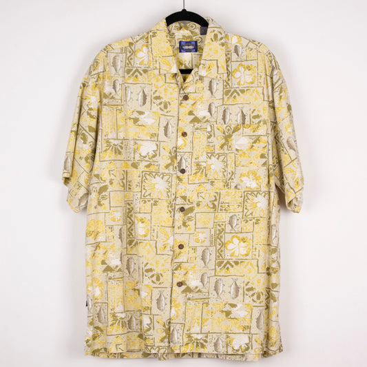 Camisa hawaiana amarilla (L) West Marine